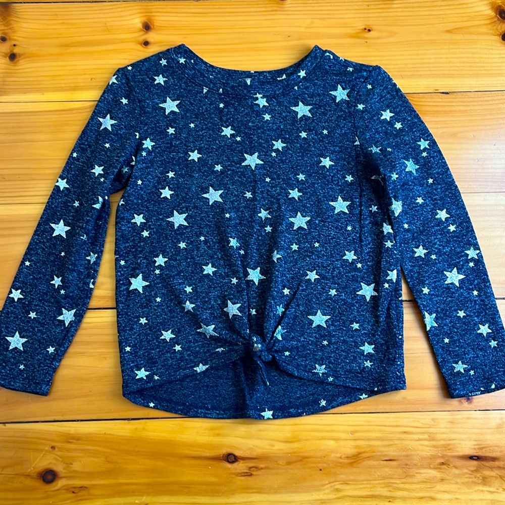 Kids Knit Sweater with Star Print - Size 6/7